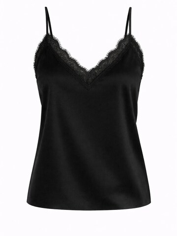 Worldclassca Top 'Spaghetti Lace Trim Top' in Black: front