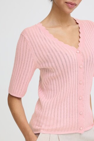 b.young Knit cardigan in Pink