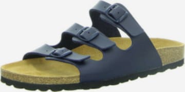 Longo Pantolette in Blau: Vorderseite
