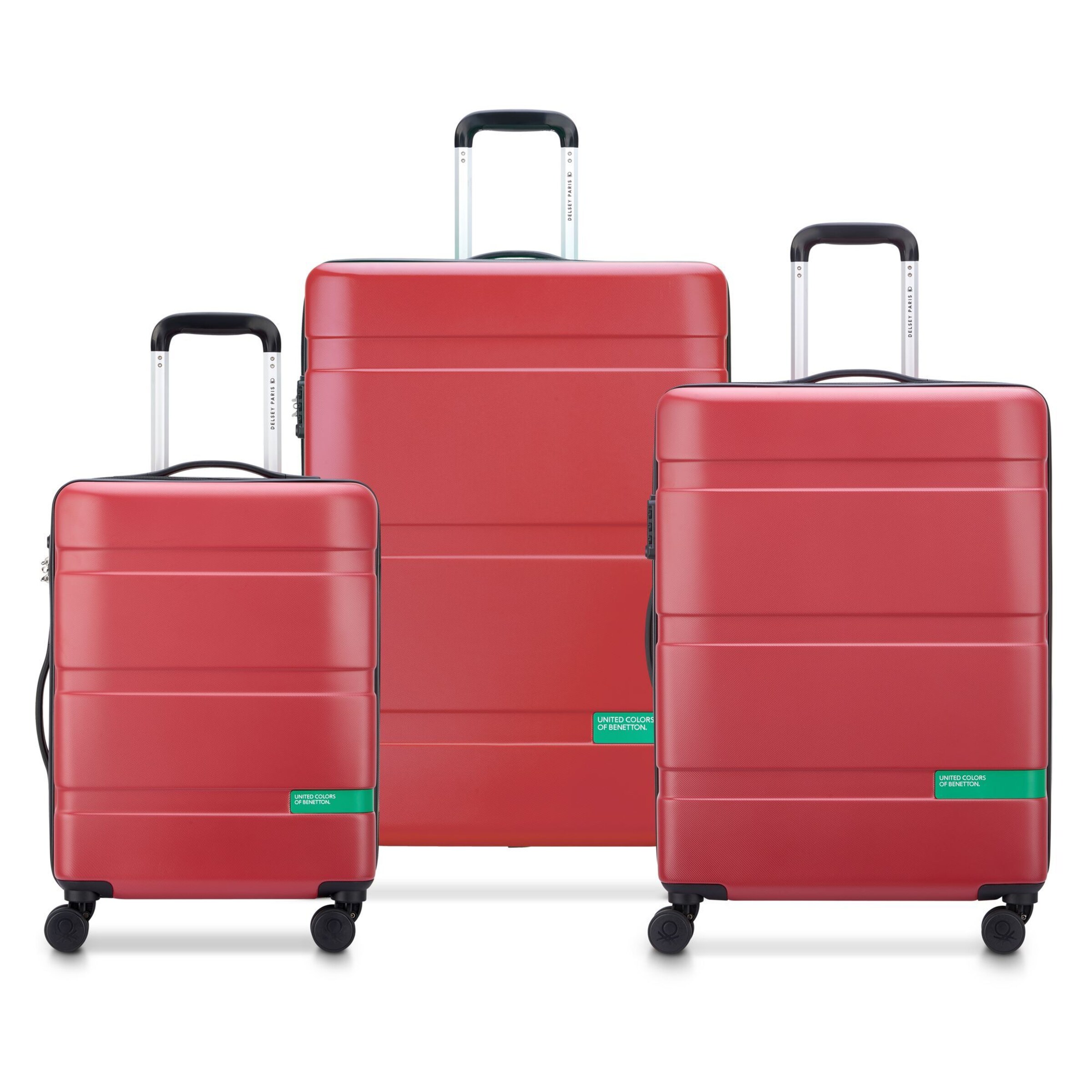 Delsey Paris Suitcase Set 'Delsey x United Colors of Benetton' in Red: front