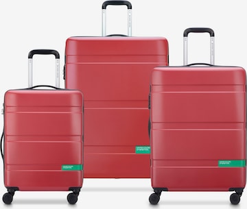 Ensemble de bagages 'Delsey x United Colors of Benetton' Delsey Paris en rouge : devant