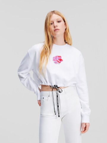 Sweat-shirt KARL LAGERFELD JEANS en blanc : devant