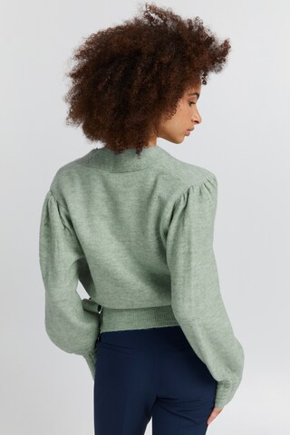 ICHI Knit cardigan 'OLENE' in Green