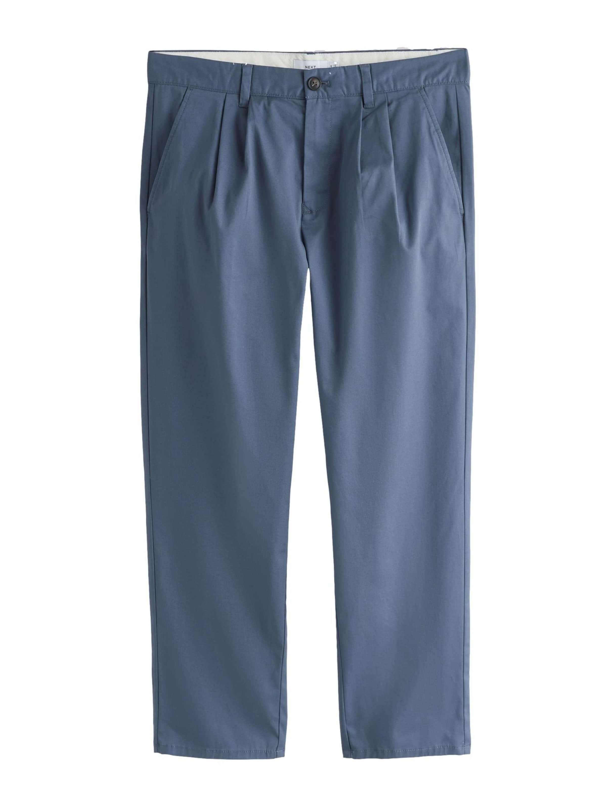 Next Loosefit Bandplooibroek in Blauw: voorkant