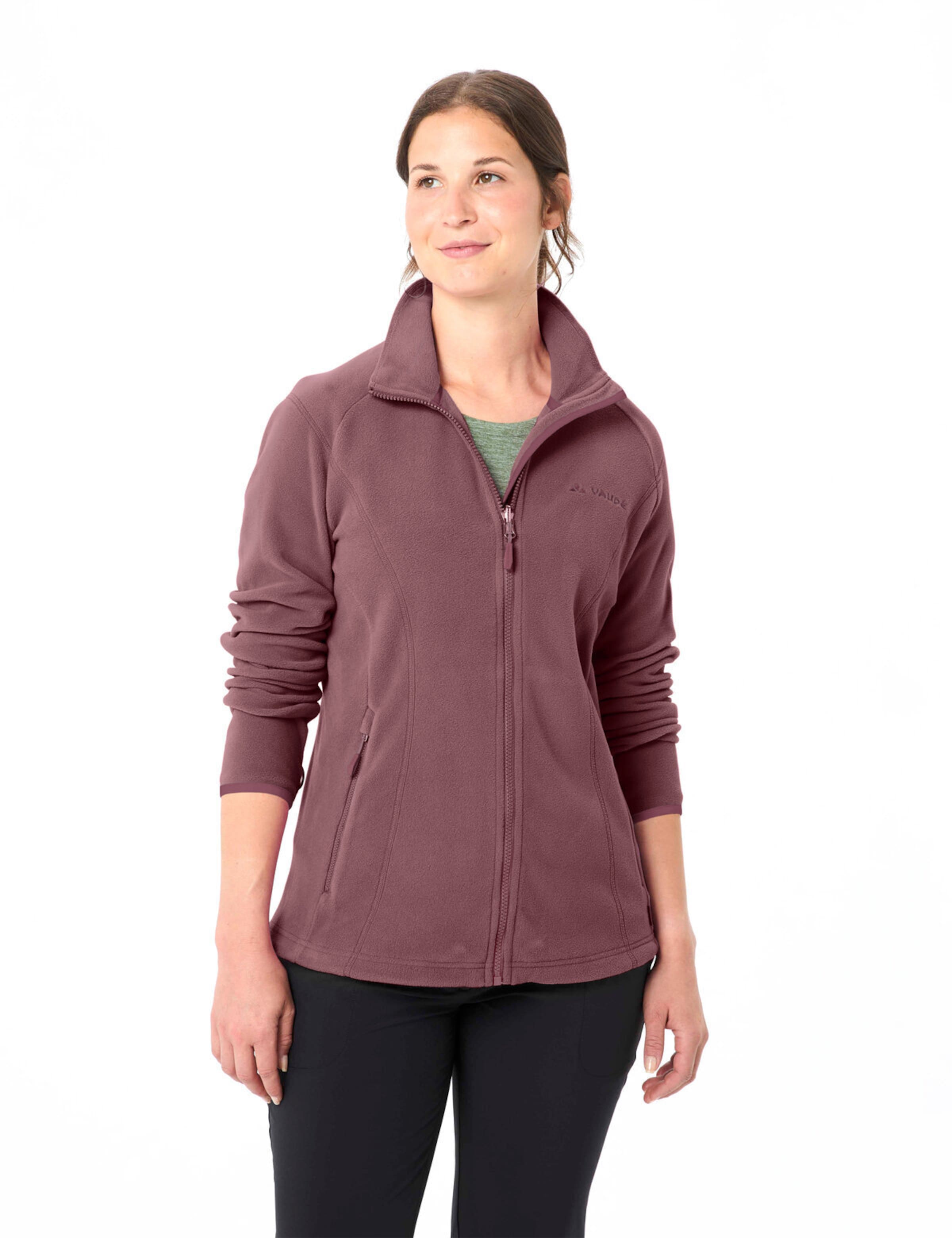 VAUDE Athletic fleece jacket 'Rosemoor' in Red