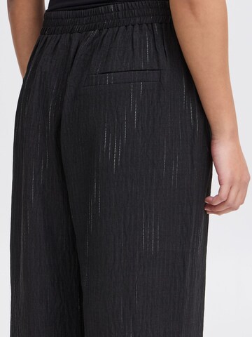 ICHI Wide leg Broek 'IXremi' in Zwart