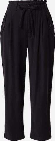 OVS Normální Kalhoty se sklady v pase – černá: přední strana