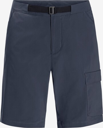 JACK WOLFSKIN Regular Outdoorbroek 'Wanderthirst' in Blauw: voorkant