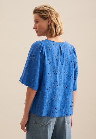 SEIDENSTICKER Blouse 'Schwarze Rose' in Blauw