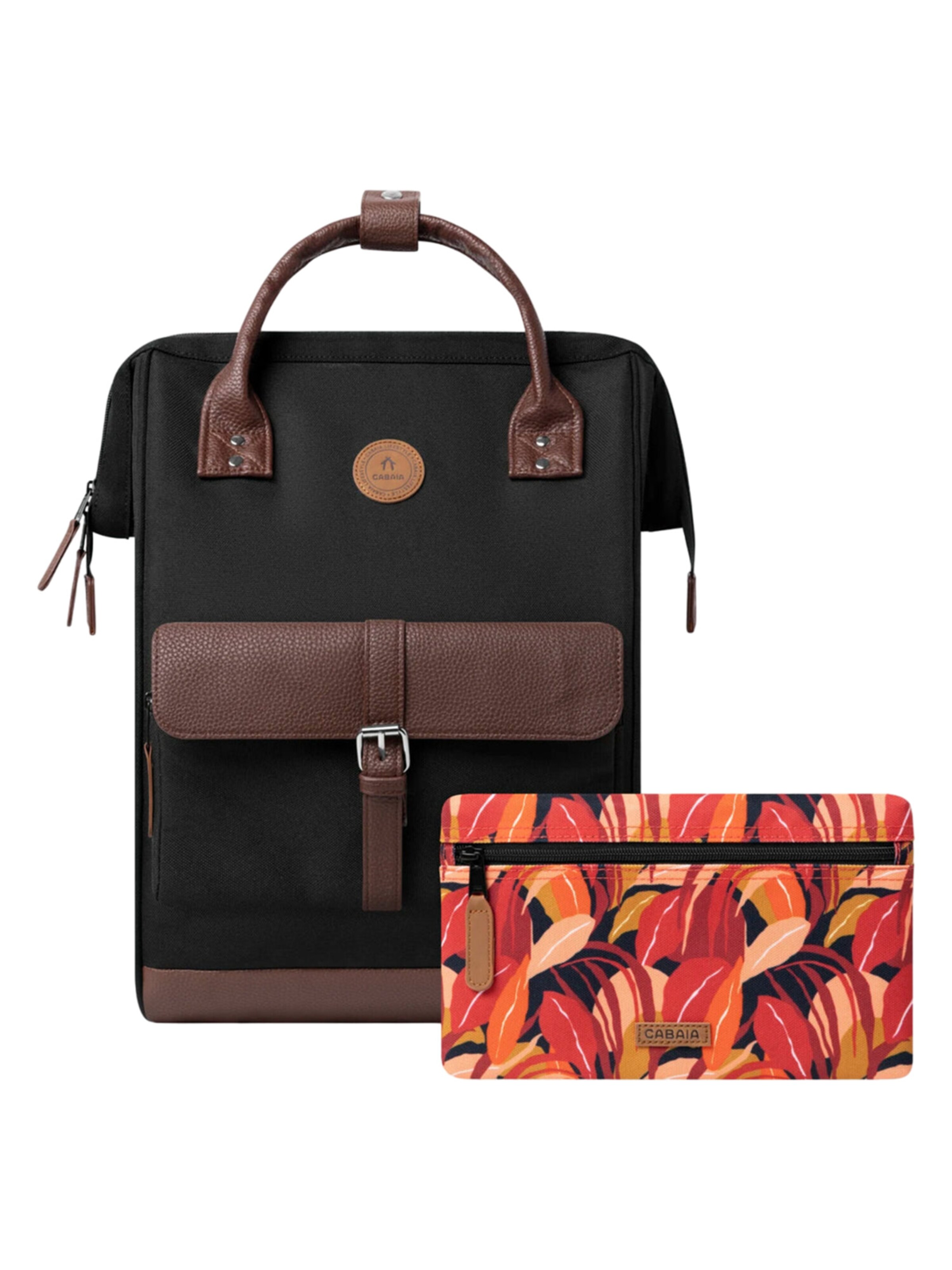 Cabaia Rucksack 'Managua L'‌‌‌‌‌‌‌‌‌‌ in Schwarz: Vorderseite