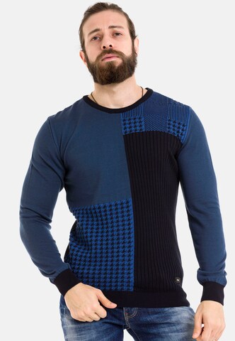 CIPO & BAXX Pullover in Blau: predná strana