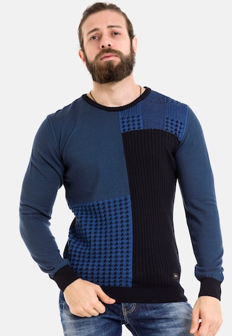 CIPO & BAXX Pullover in Blau: predná strana