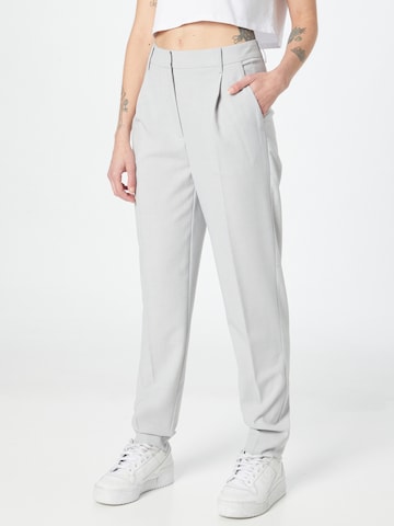 BRUUNS BAZAAR Regular Pleat-front trousers 'Floral Ciry' in Grey: front