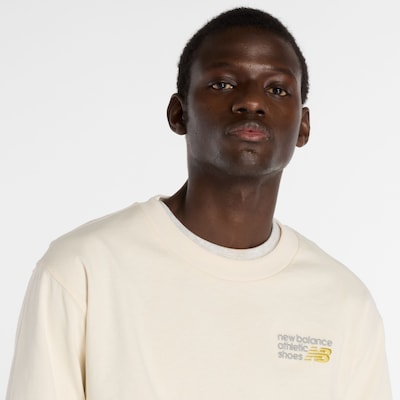 new balance Shirt in de kleur Citroen / Grijs / Wolwit, Productweergave