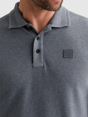 Maglietta 'Polo shirt with texture and ribbed hems' di PME Legend in grigio