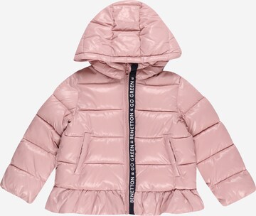 UNITED COLORS OF BENETTON Zimní bunda – pink: přední strana