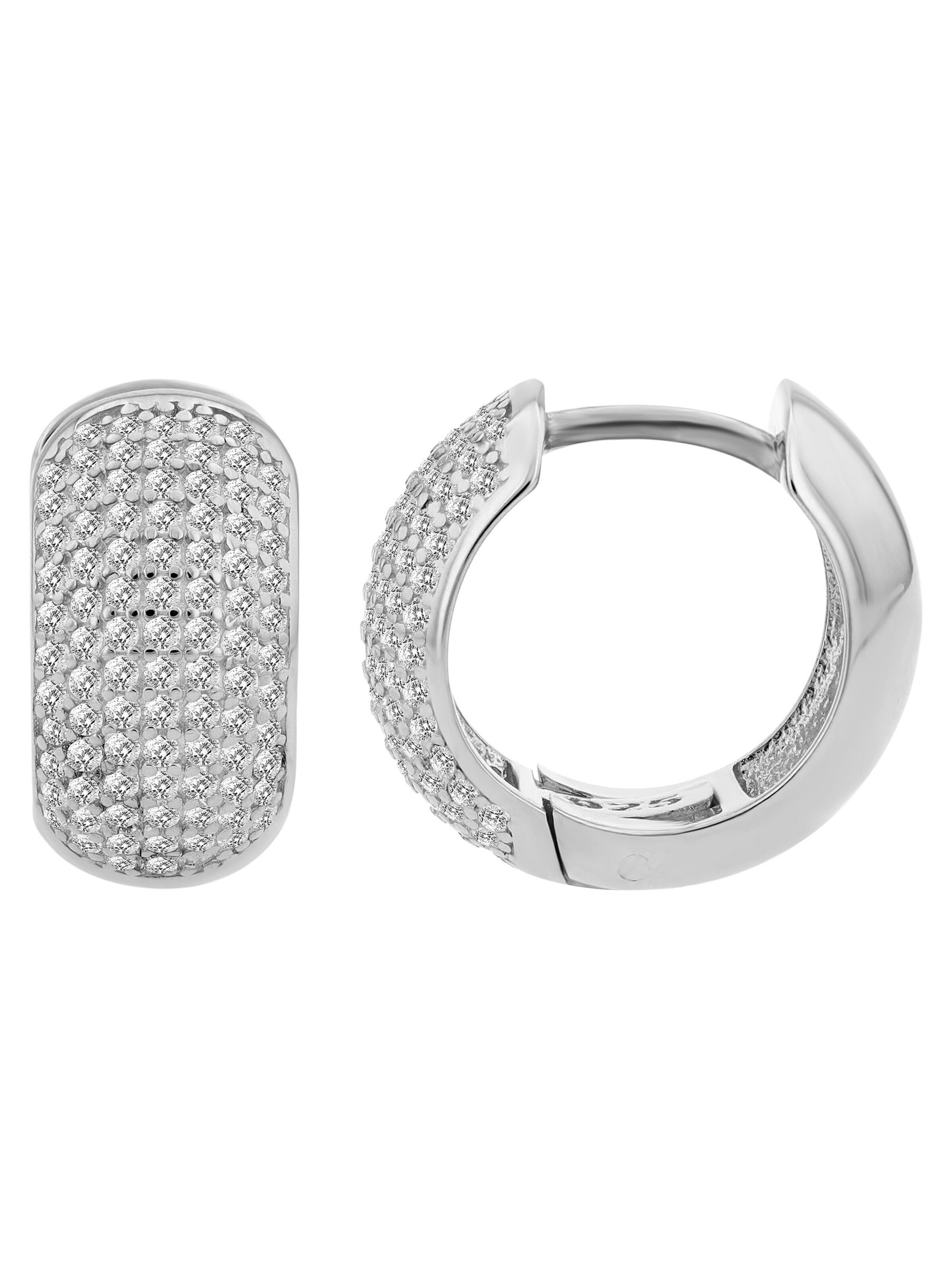 Akzent Earrings '"Lavande" aus 925 Sterlingsilber, rhodiniert, langlebig' in Silver
