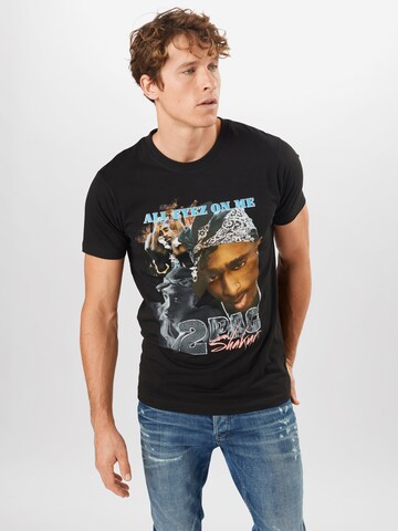 T-Shirt 'Tupac' Mister Tee en noir : devant