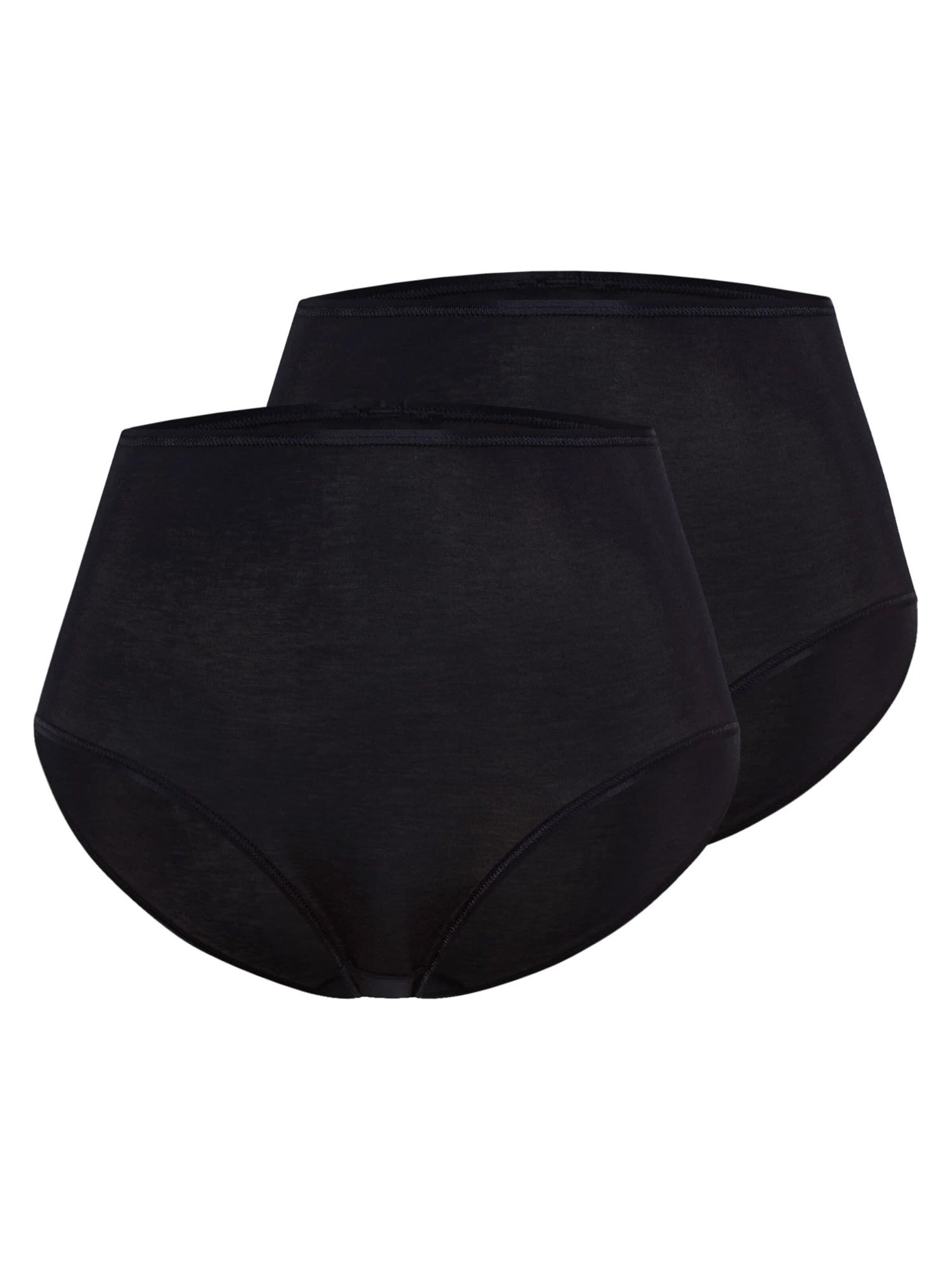 Hanro Slip 'Cotton Seamless'‌‌‌‌‌‌‌‌‌‌ in Schwarz: Vorderseite