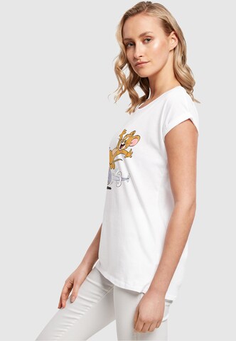 ABSOLUTE CULT Shirt 'Tom And Jerry - Egg Run' in Wit