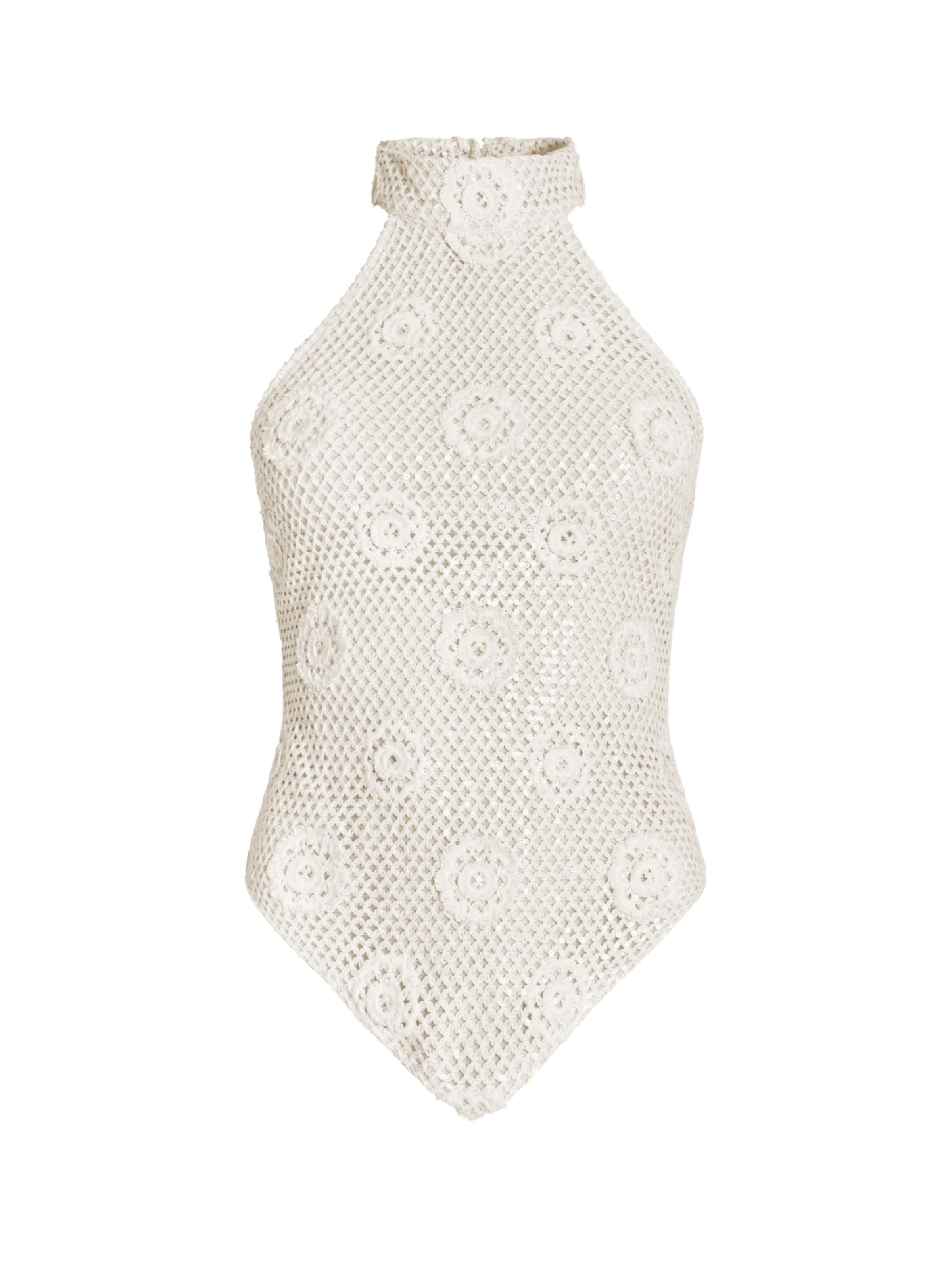 OW Collection Stricktop 'COLLETTE' in Beige: Vorderseite