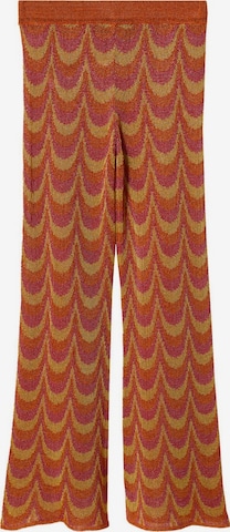 MANGO Rozkloszowany krój Spodnie 'Hawai' w kolorze pomarańczowy: przód