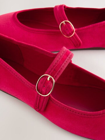 Next Ballet Flats with Strap in Red
