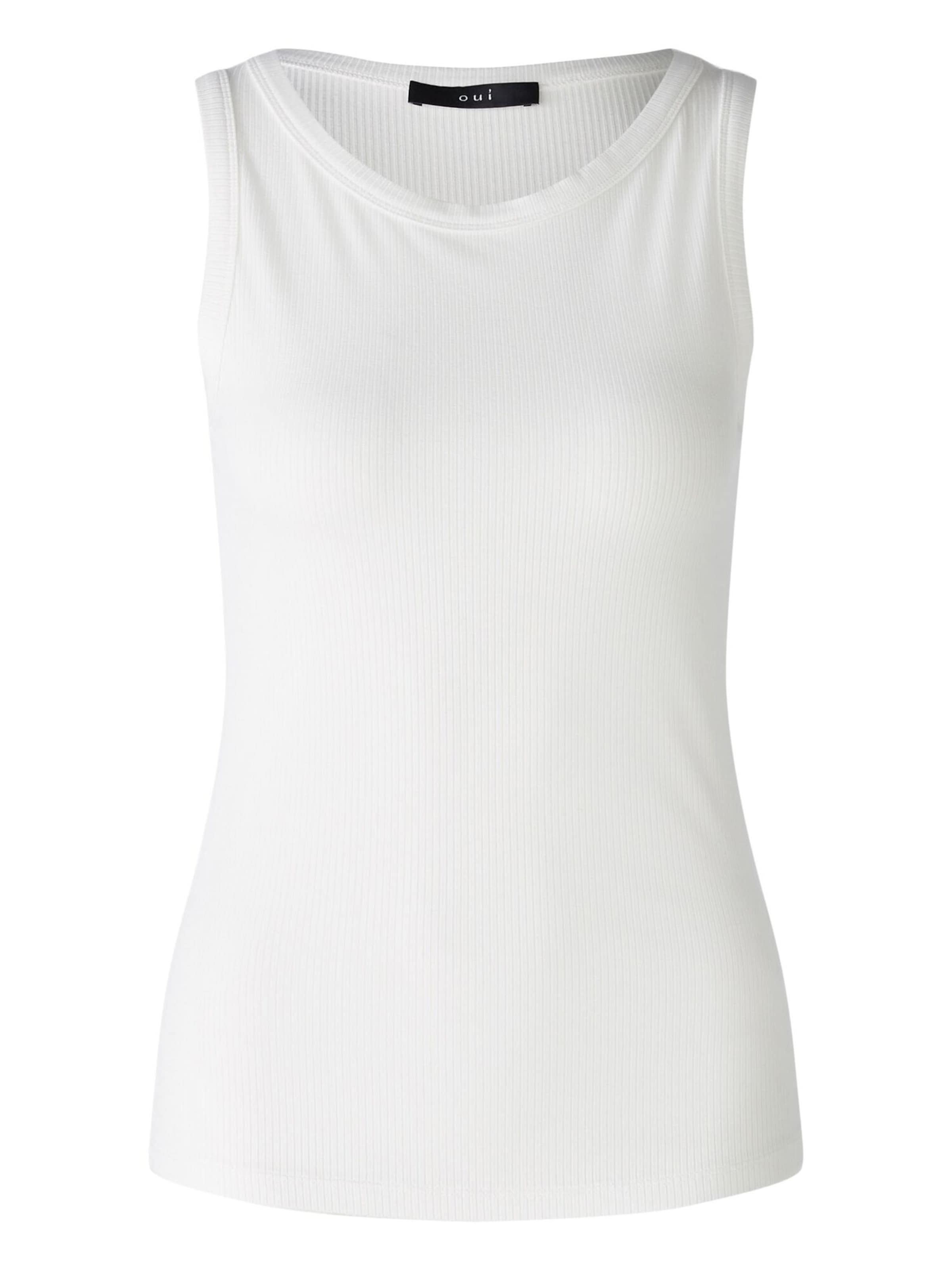 OUI Top 'FILIZ' in White: front