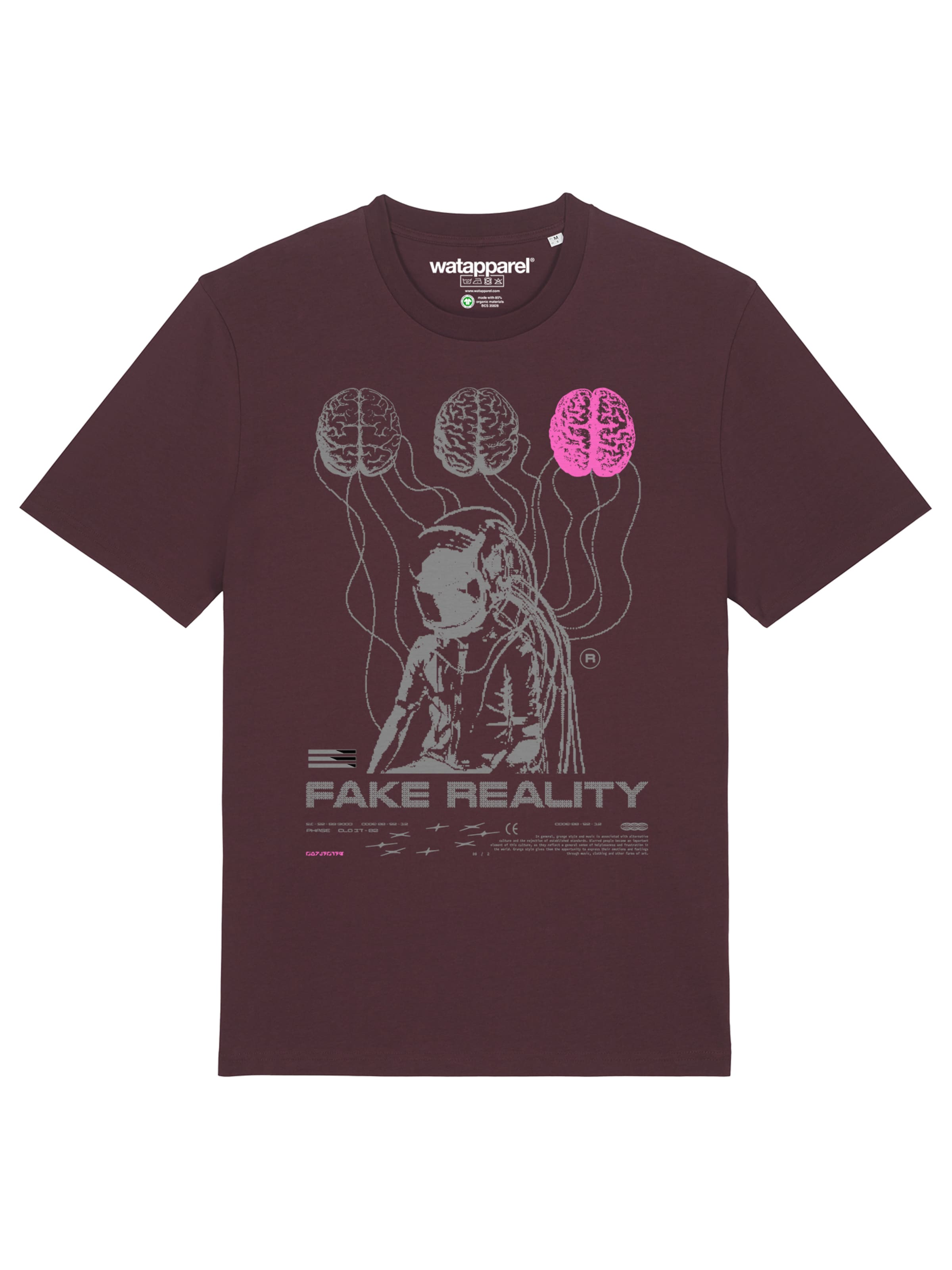 Watapparel Shirt 'Fake Reality' in Red: front