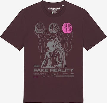 T-Shirt 'Fake Reality' Watapparel en rouge : devant