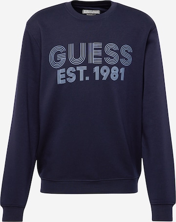 Sweat-shirt 'Beau' GUESS en bleu : devant