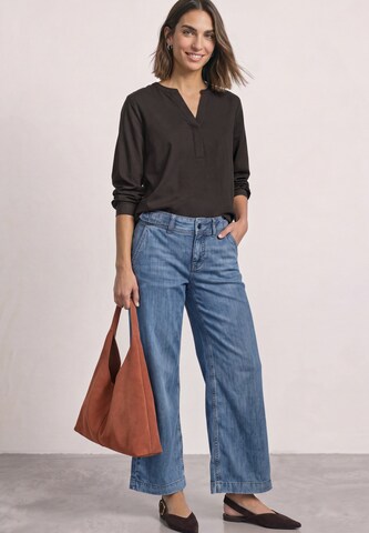 STREET ONE Split Neck Tunika in Braun