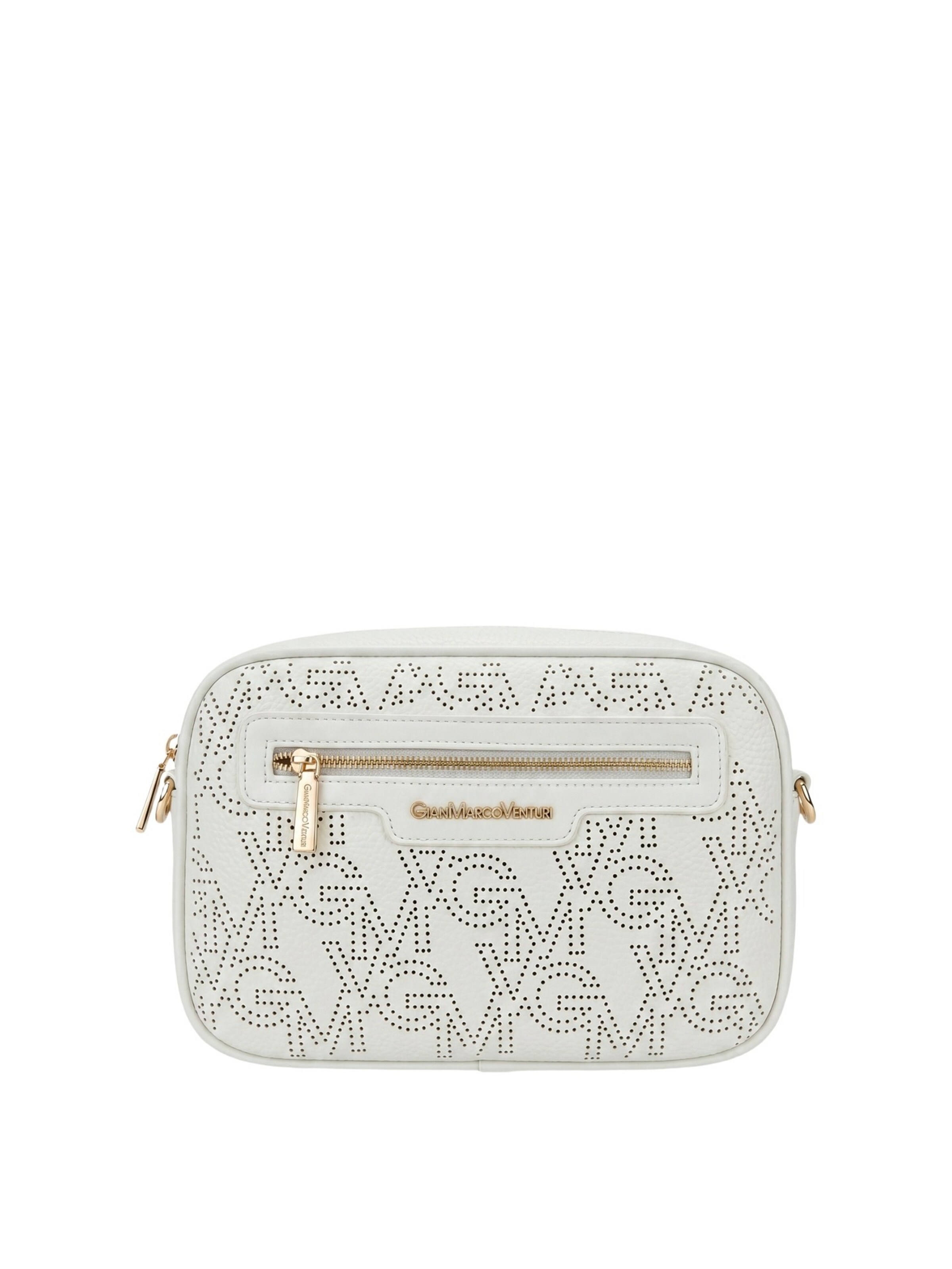 Borsa a tracolla 'Borsa a Tracolla Donna Gianmarco Venturi Ecopelle 27x19x11' di GianMarco Venturi in bianco: frontale