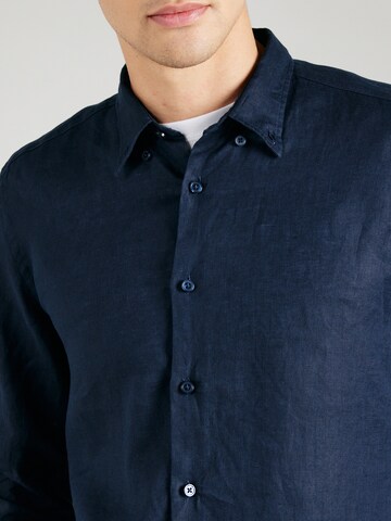 BOSS Regular fit Srajca 'LIAM' | modra barva