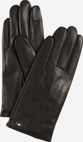 TOMMY HILFIGER Full finger gloves in Black: front