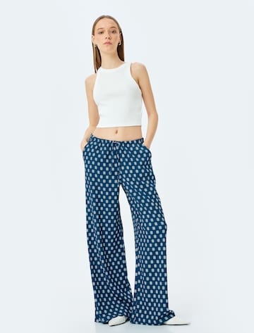 Koton Wide Leg Hose in Blau