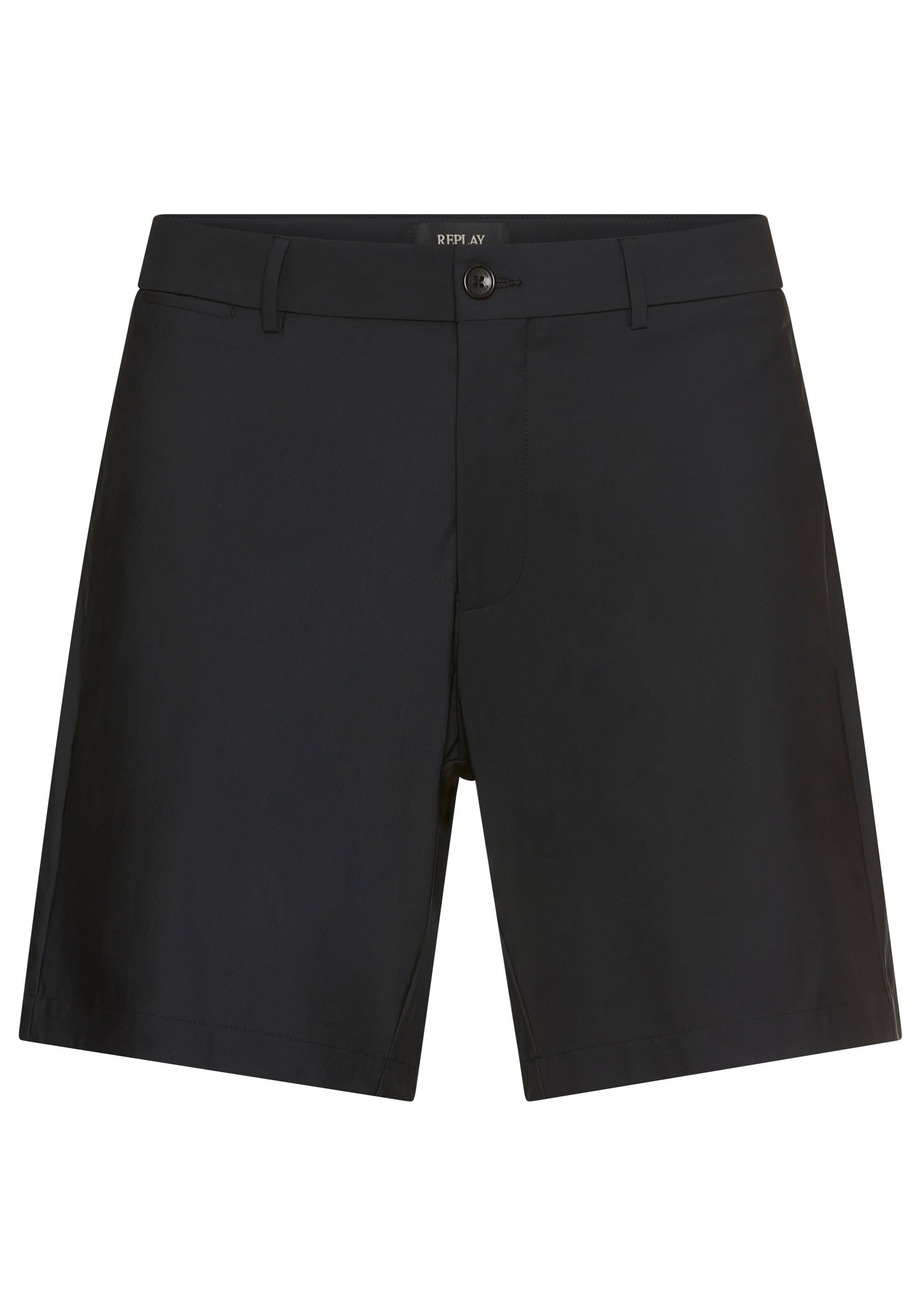 REPLAY Regular Chinoshorts in Schwarz: Vorderseite