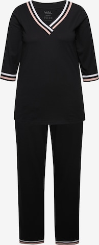 Ulla Popken Pajama in Black: front