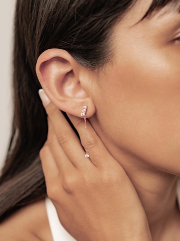 Hey Happiness - Pendientes 'Crystal Bar Dangle' en oro