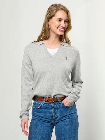Top ' UWLilwan ' de la U.S. POLO ASSN. pe gri: față
