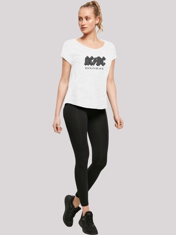 T-shirt 'ACDC Back In Black' F4NT4STIC en blanc
