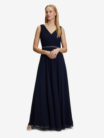 Robe de soirée Vera Mont en bleu : devant