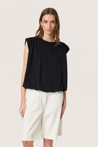 SOAKED IN LUXURY Blouse in Zwart: voorkant