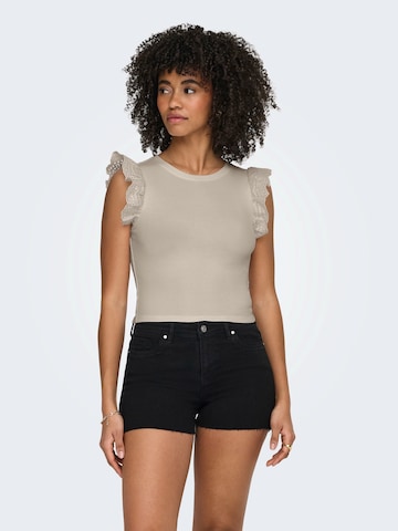 ONLY Top 'ONLMATHILDA' in Grijs: voorkant