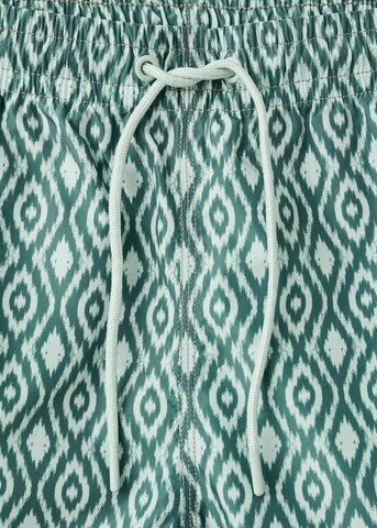 MANGO MAN Board Shorts 'Geo2' in Green