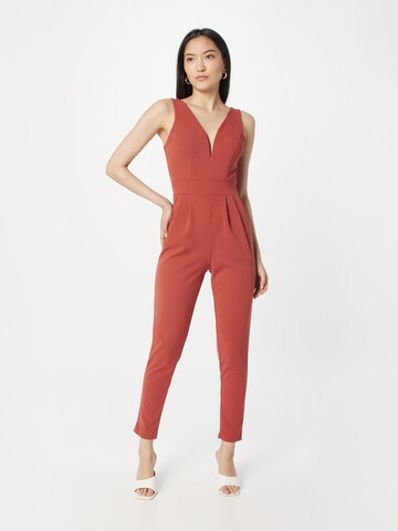 Tuta jumpsuit di WAL G. in arancione: frontale