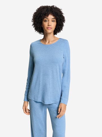 Hanro - Camiseta para dormir ' Natural Elegance ' en azul: frente