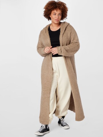 Urban Classics Knit Cardigan in Beige: front