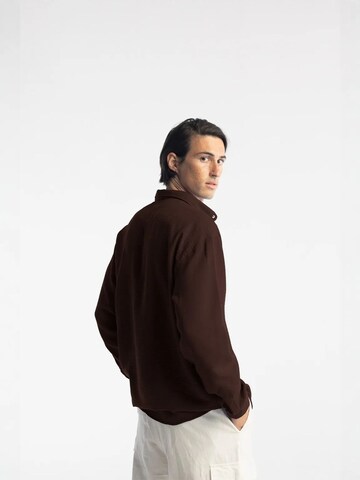 Giesto Regular fit Button Up Shirt in Brown