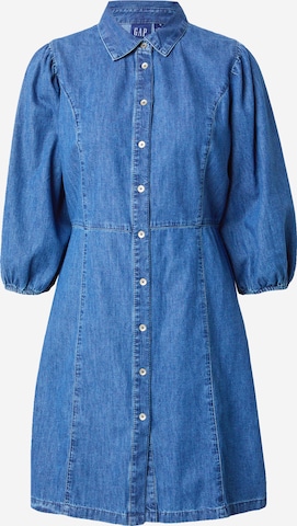 GAP - Vestido camisero en azul: frente